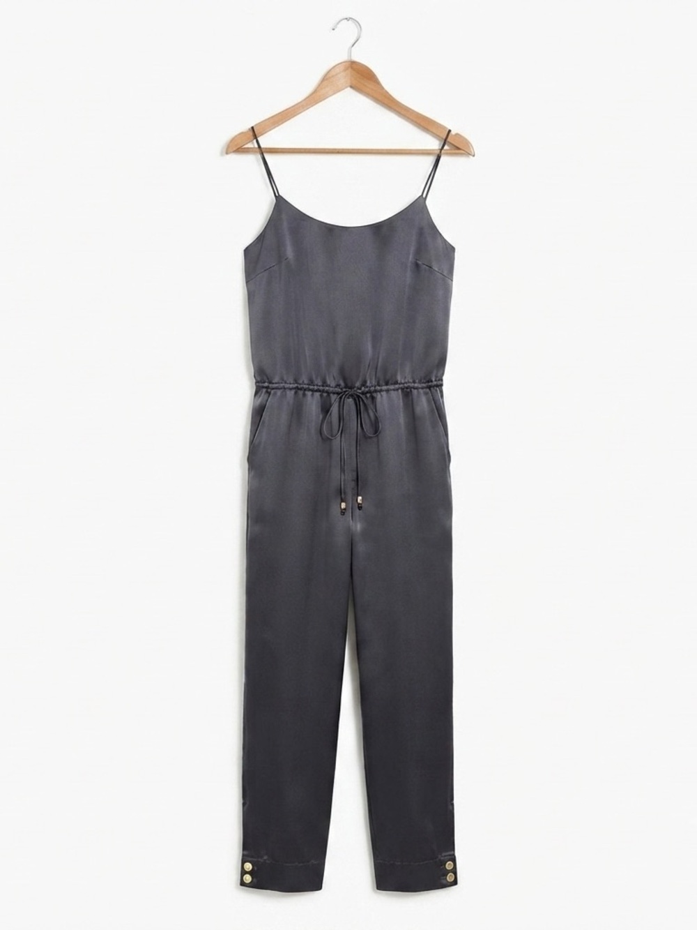 6 Shore Road Jumpsuit Silk Navy MEDIUM
